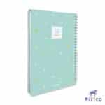 دفتر جلد سخت طلاکوب سری shiny طرح 1