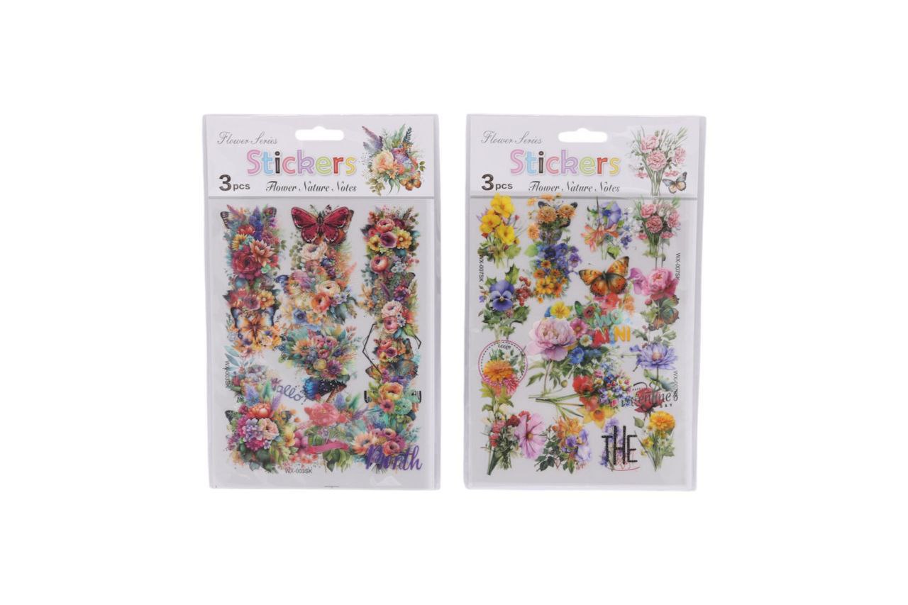 استیکر طرح گل 3 بونیک مارکت